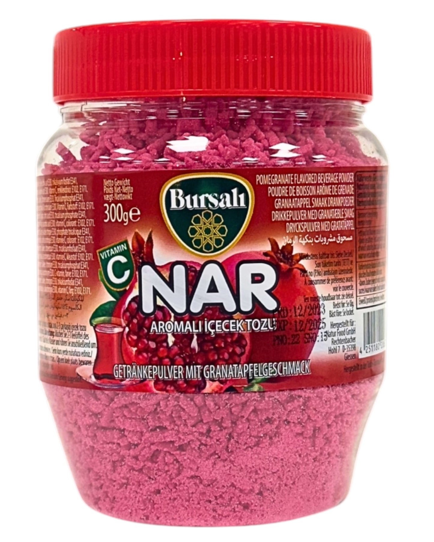 Granatæble aromatiseret pulver 300g