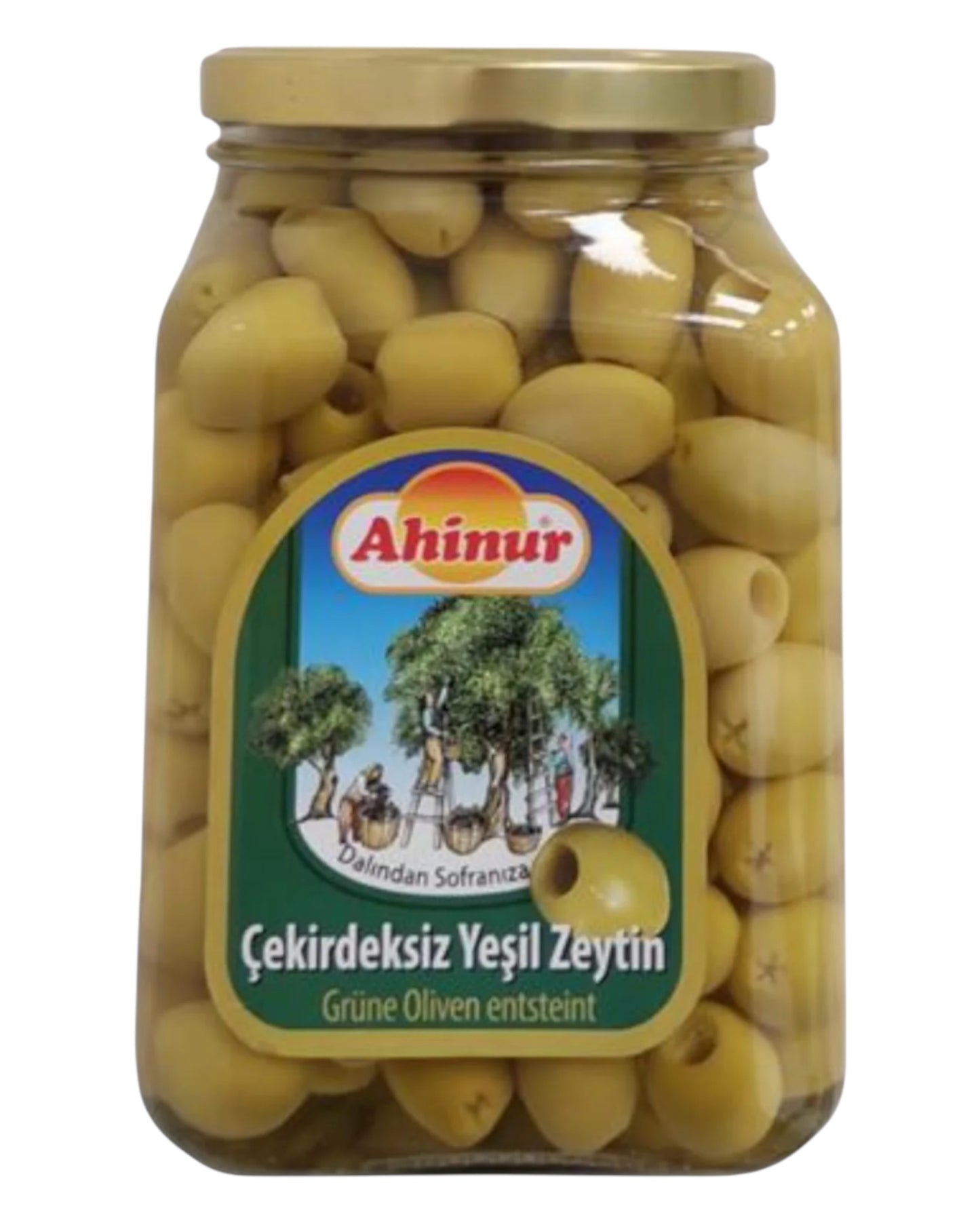 Grønne oliven uden sten 1580g