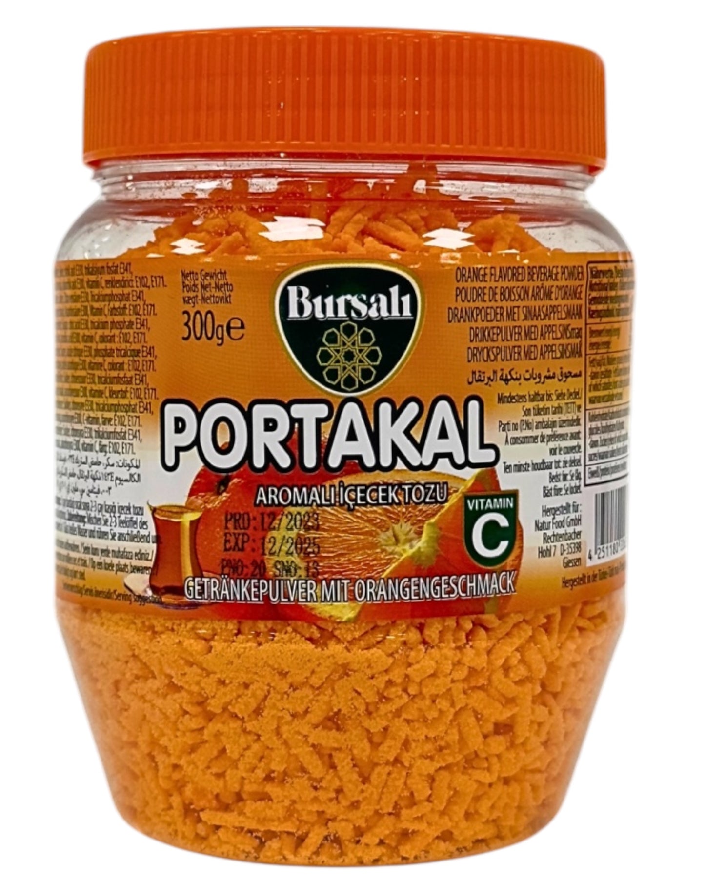 Appelsin aromatiseret pulver 300g